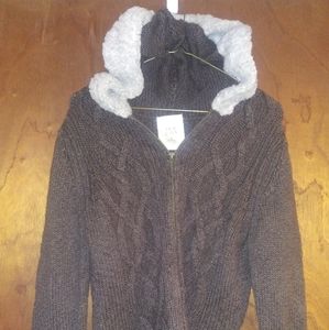 Women's Large hooded sweater jacket